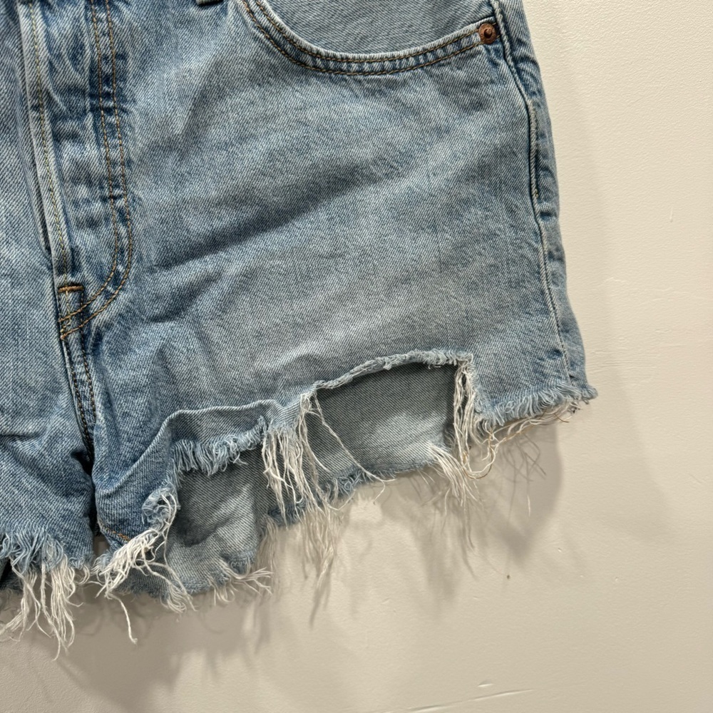 Levi’s 501 Patchwork Light Wash Distressed High W… - image 4